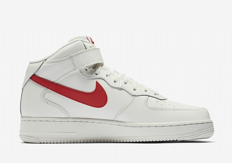 Nike Air Force 1 Középső Férfi / Női Alkalmi Vitorla / Egyetemi Piros