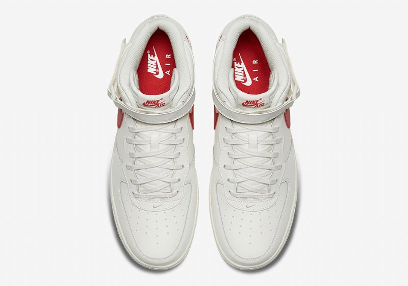 Nike Air Force 1 Középső Férfi / Női Alkalmi Vitorla / Egyetemi Piros