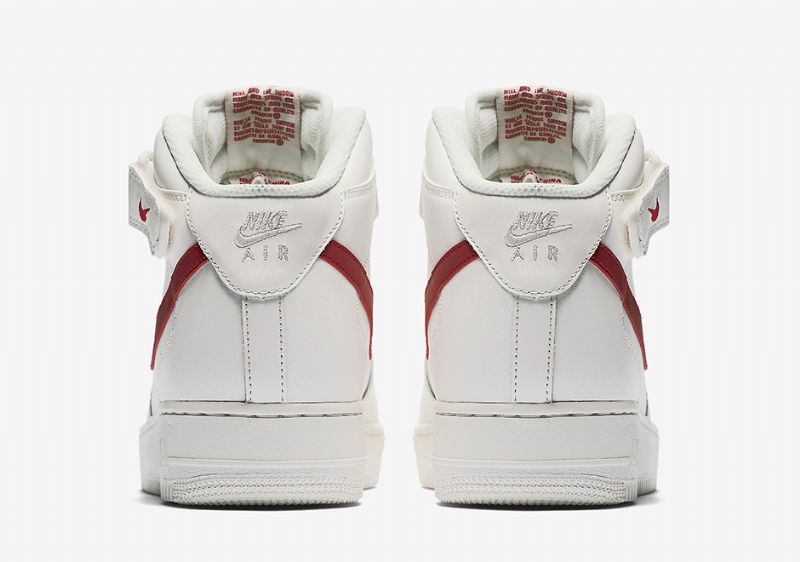 Nike Air Force 1 Középső Férfi / Női Alkalmi Vitorla / Egyetemi Piros