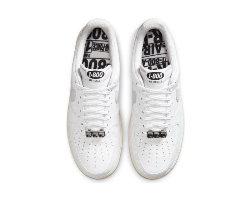 Nike Air Force 1 Low 1-800 Férfi / Női Alkalmi Fehér / Nagy Szürke / Vitorla / Fekete