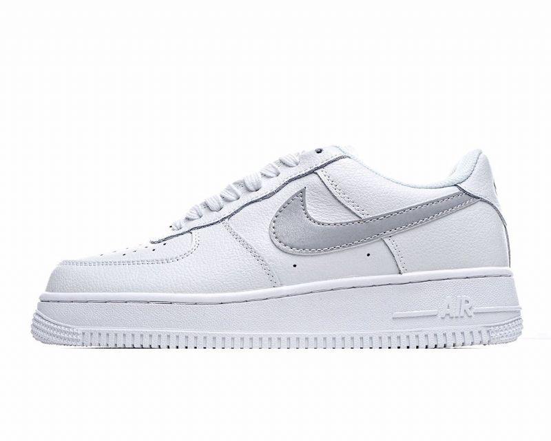 Nike Air Force 1 Low 3m Férfi/női Alkalmi Fehér Ezüst