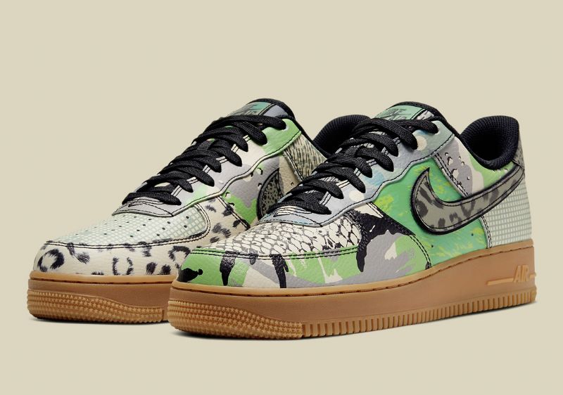 Nike Air Force 1 Low City Of Dreams Férfi / Női Alkalmi Fekete / Fekete-zöld Csillogás