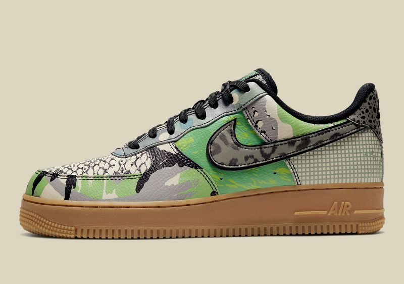 Nike Air Force 1 Low City Of Dreams Férfi / Női Alkalmi Fekete / Fekete-zöld Csillogás