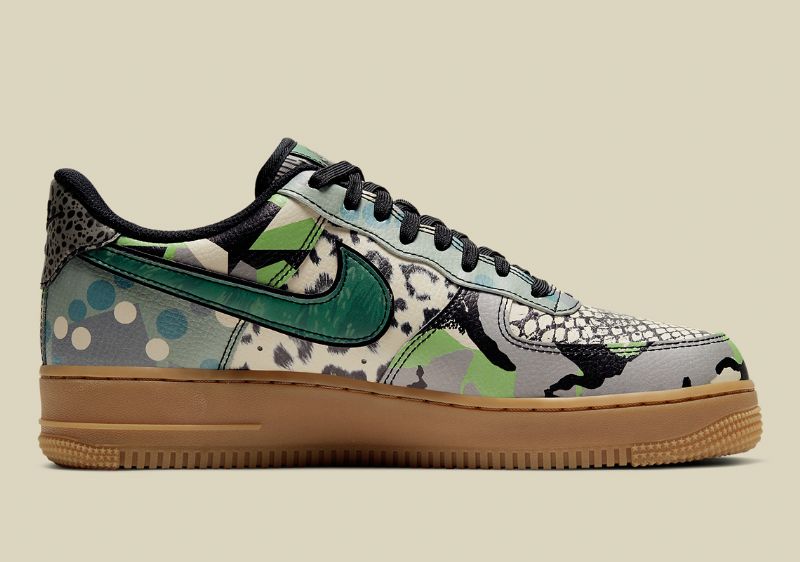Nike Air Force 1 Low City Of Dreams Férfi / Női Alkalmi Fekete / Fekete-zöld Csillogás