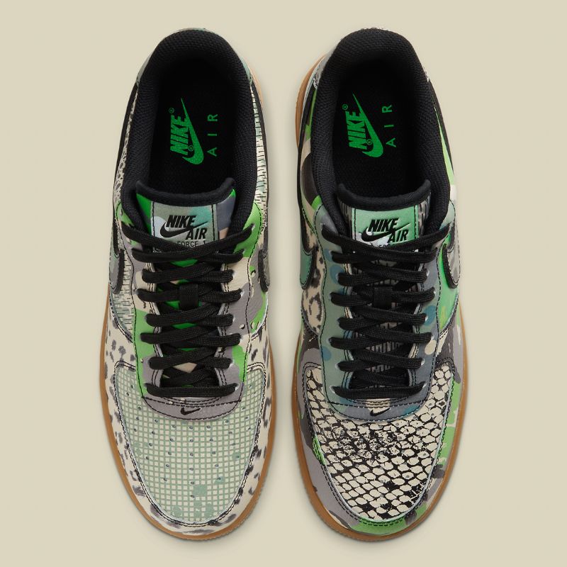 Nike Air Force 1 Low City Of Dreams Férfi / Női Alkalmi Fekete / Fekete-zöld Csillogás