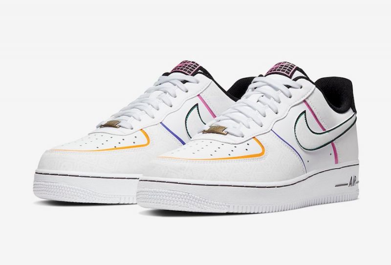 Nike Air Force 1 Low Day Of The Dead Férfi/női Alkalmi Fehér Multi