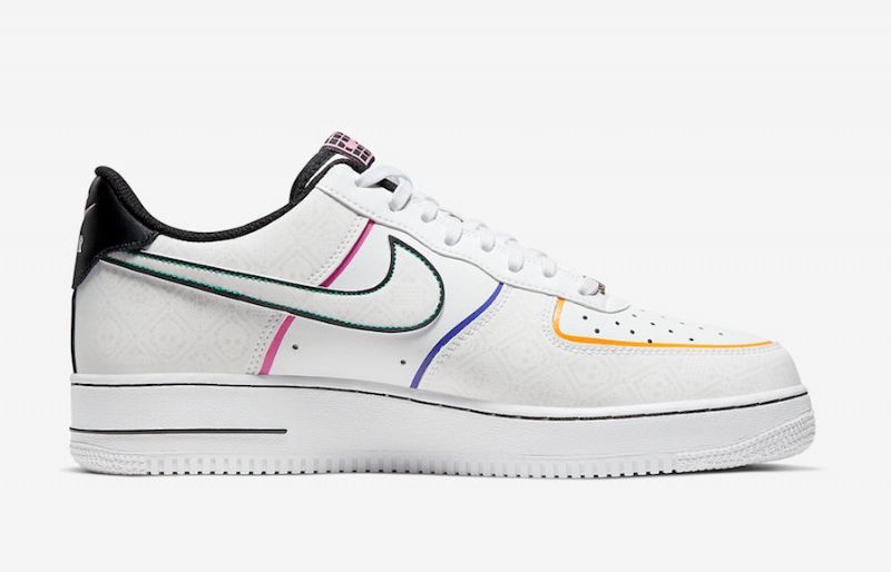 Nike Air Force 1 Low Day Of The Dead Férfi/női Alkalmi Fehér Multi