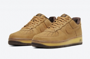 Nike Air Force 1 Low Férfi Alkalmi Búza / Búza-sötét Mokka