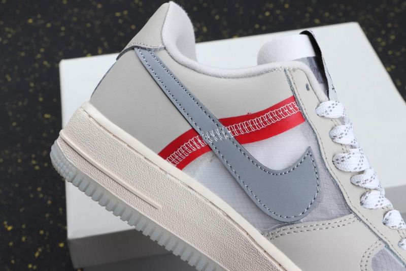 Nike Air Force 1 Low Férfi Alkalmi Szürke / Piros