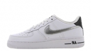 Nike Air Force 1 Low Férfi / Női Alkalmi Fehér / Fekete-metál Ezüst