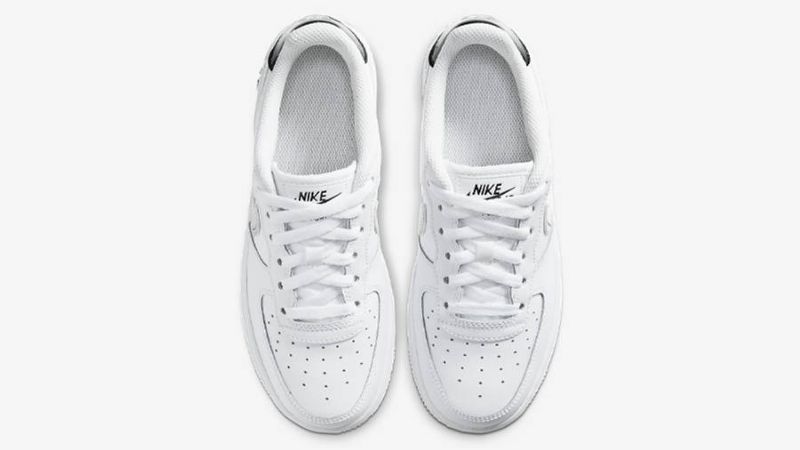 Nike Air Force 1 Low Férfi / Női Alkalmi Fehér / Fekete-metál Ezüst