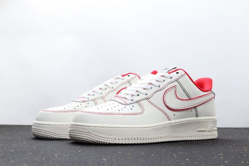 Nike Air Force 1 Low Férfi / Női Alkalmi Fehér / Rizspiros