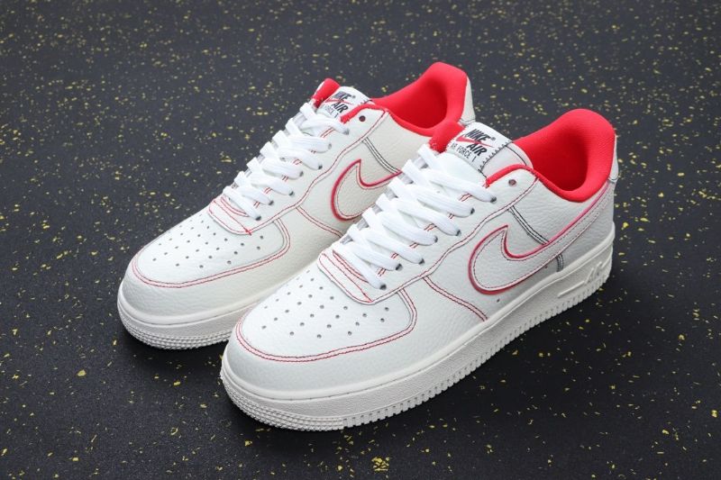 Nike Air Force 1 Low Férfi / Női Alkalmi Fehér / Rizspiros