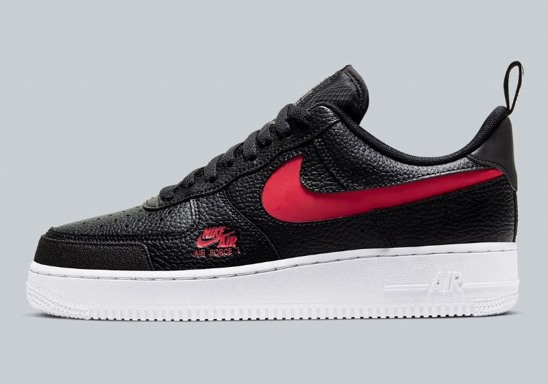 Nike Air Force 1 Low Férfi / Női Alkalmi Fekete / Egyetemi Piros / Fehér