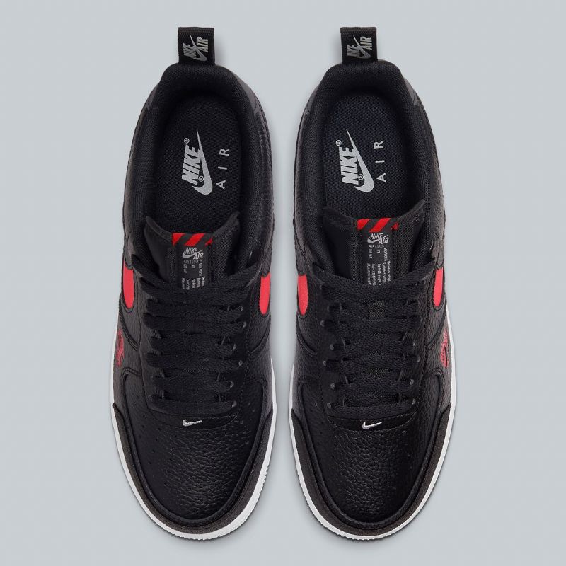 Nike Air Force 1 Low Férfi / Női Alkalmi Fekete / Egyetemi Piros / Fehér