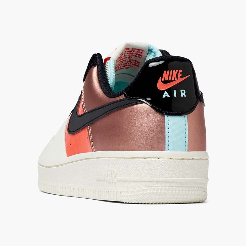 Nike Air Force 1 Low Férfi / Női Alkalmi Metál Vörös Bronz / Fekete Kék Színtónus