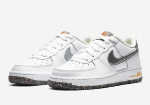 Nike Air Force 1 Low Férfi / Női Alkalmi Summit Fehér / Metál Ezüst-lézer Narancs