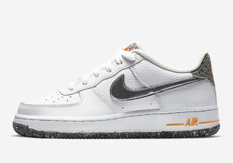 Nike Air Force 1 Low Férfi / Női Alkalmi Summit Fehér / Metál Ezüst-lézer Narancs