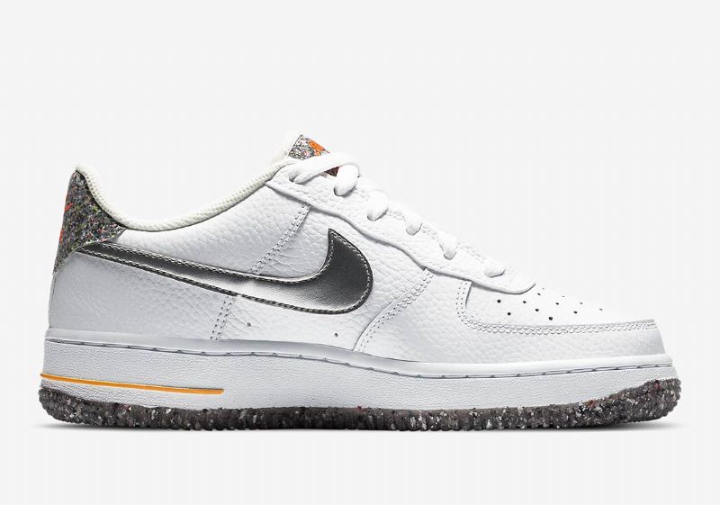 Nike Air Force 1 Low Férfi / Női Alkalmi Summit Fehér / Metál Ezüst-lézer Narancs