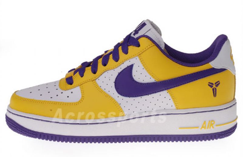 Nike Air Force 1 Low Gs Férfi Alkalmi Fehér / Varsity Lila-varsity Kukorica