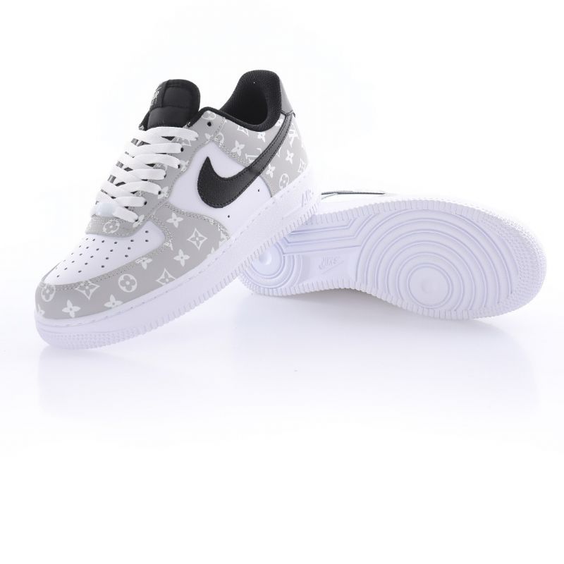 Nike Air Force 1 Low L.v. Szürke Férfi / Női Alkalmi Fehér / / Fekete