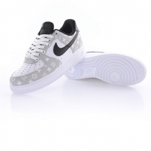 Nike Air Force 1 Low L.v. Szürke Férfi / Női Alkalmi Fehér / / Fekete