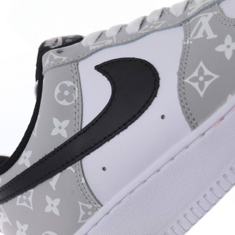Nike Air Force 1 Low L.v. Szürke Férfi / Női Alkalmi Fehér / / Fekete