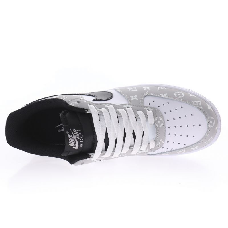 Nike Air Force 1 Low L.v. Szürke Férfi / Női Alkalmi Fehér / / Fekete