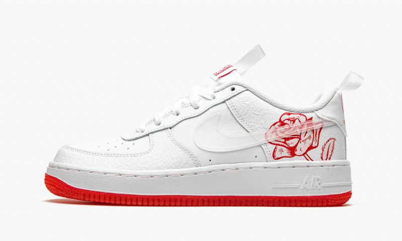 Nike Air Force 1 Low Lv8 Gs Férfi / Női Alkalmi Fehér / / Egyetemi Piros