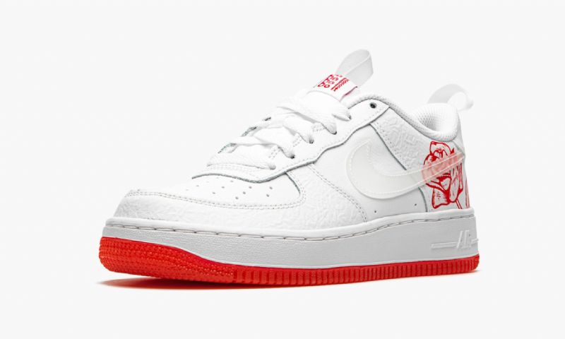 Nike Air Force 1 Low Lv8 Gs Férfi / Női Alkalmi Fehér / / Egyetemi Piros