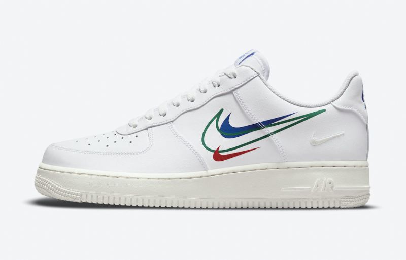 Nike Air Force 1 Low Multi-swoosh Férfi Alkalmi Fehér / Többszínű-fehér