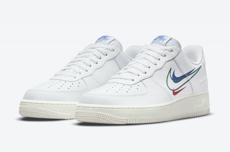 Nike Air Force 1 Low Multi-swoosh Férfi Alkalmi Fehér / Többszínű-fehér