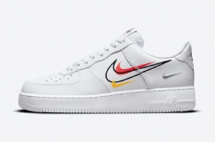 Nike Air Force 1 Low Multi-swoosh Férfi Alkalmi Fehér / Többszínű-fehér