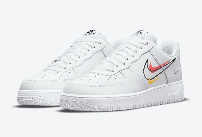Nike Air Force 1 Low Multi-swoosh Férfi Alkalmi Fehér / Többszínű-fehér