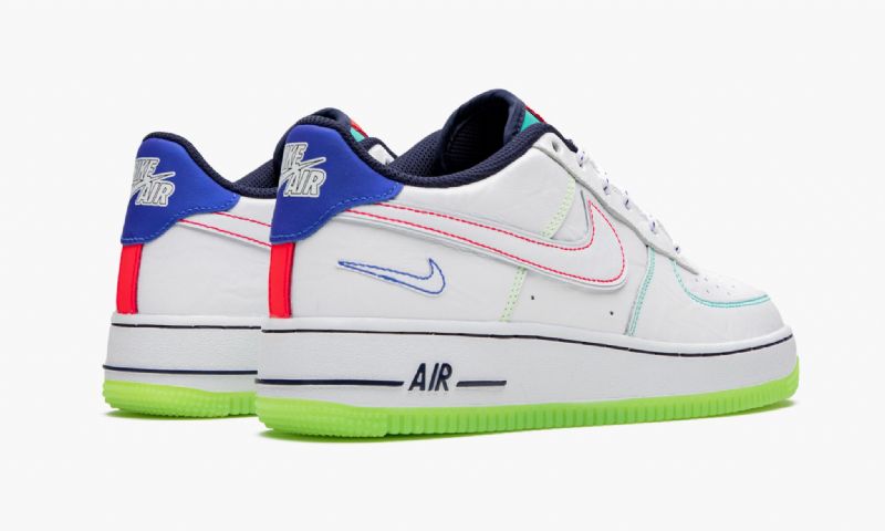 Nike Air Force 1 Low Outside The Lines Férfi / Női Alkalmi Fehér / Versenyzőkék