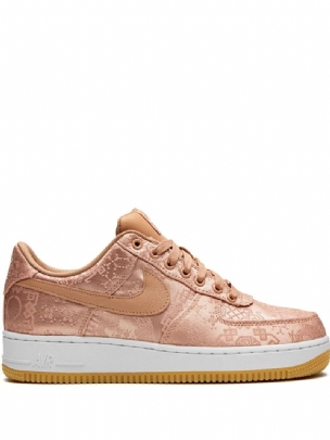 Nike Air Force 1 Low Premium Női Alkalmi Fehér / Rózsa Arany / Gumis Világosbarna