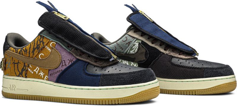 Nike Air Force 1 Low Travis Scott Férfi / Női Alkalmi Többszínű / Néma Bronz / Kövület