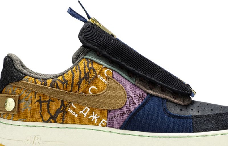 Nike Air Force 1 Low Travis Scott Férfi / Női Alkalmi Többszínű / Néma Bronz / Kövület