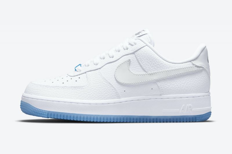 Nike Air Force 1 Low Uv Férfi / Női Alkalmi Fehér / Fehér-fehér-egyetemi Kék
