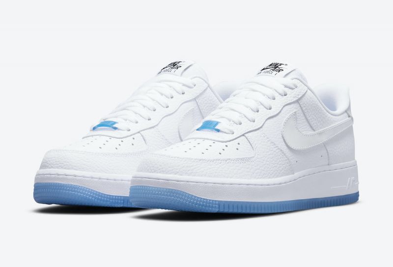 Nike Air Force 1 Low Uv Férfi / Női Alkalmi Fehér / Fehér-fehér-egyetemi Kék