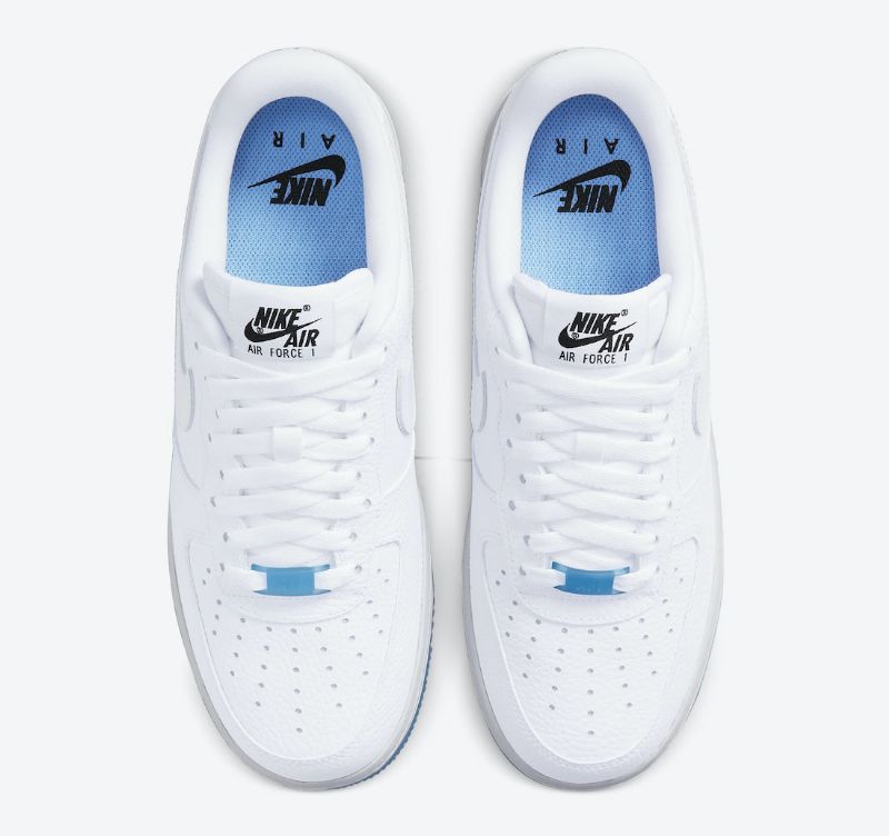 Nike Air Force 1 Low Uv Férfi / Női Alkalmi Fehér / Fehér-fehér-egyetemi Kék