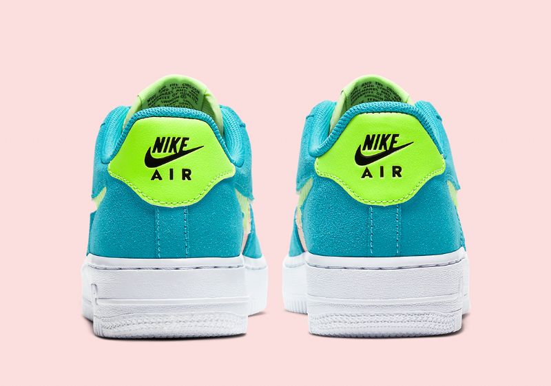 Nike Air Force 1 Lv8 Férfi / Női Alkalmi Mosott Korall / Fehér / Szellemzöld
