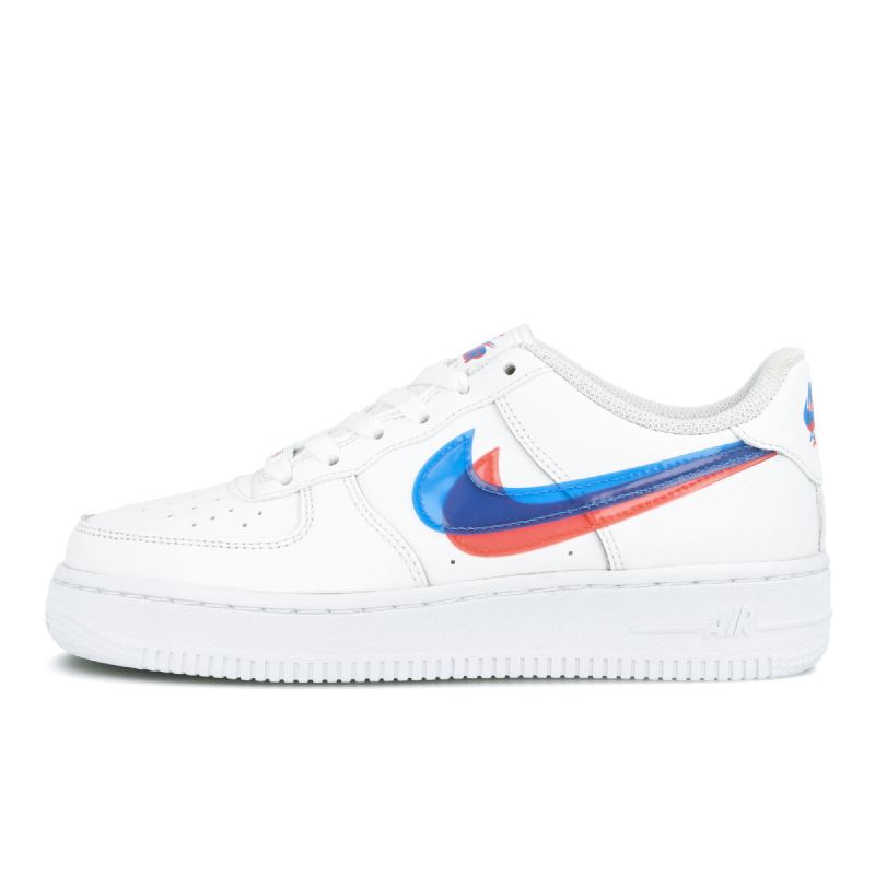 Nike Air Force 1 Lv8 Gs Férfi / Női Alkalmi Fehér / Kék Hero-bright Crimson