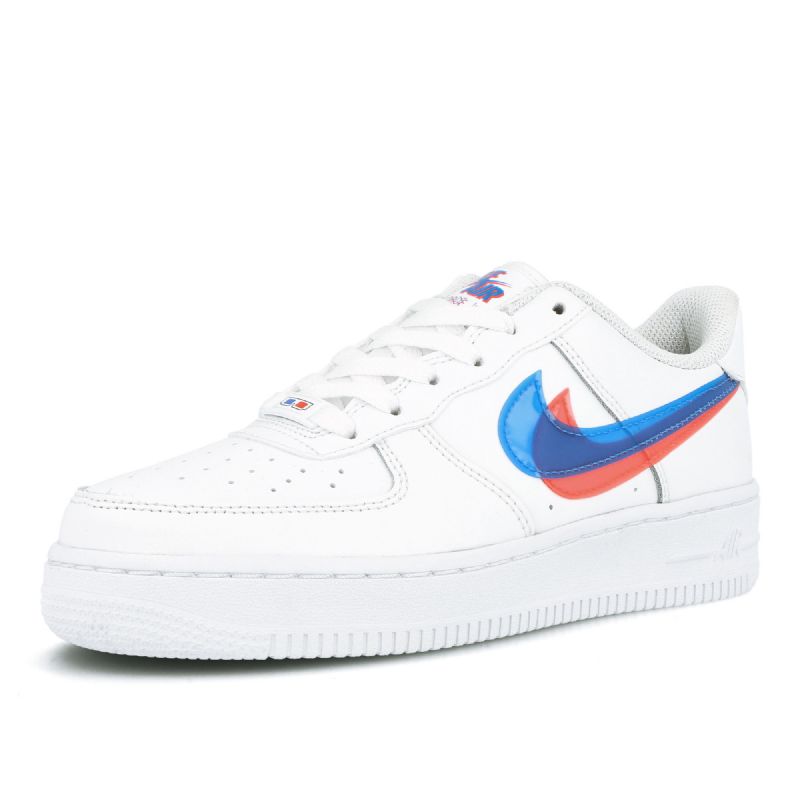 Nike Air Force 1 Lv8 Gs Férfi / Női Alkalmi Fehér / Kék Hero-bright Crimson