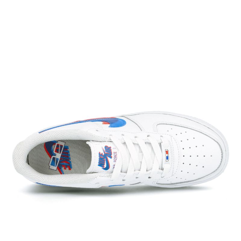 Nike Air Force 1 Lv8 Gs Férfi / Női Alkalmi Fehér / Kék Hero-bright Crimson