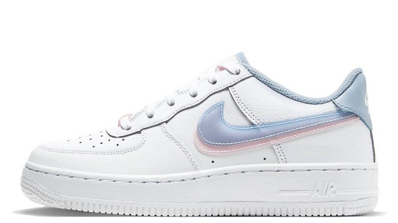 Nike Air Force 1 Lv8 Gs Férfi / Női Alkalmi Fehér / Világos Fegyverkék