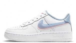 Nike Air Force 1 Lv8 Gs Férfi / Női Alkalmi Fehér / Világos Fegyverkék