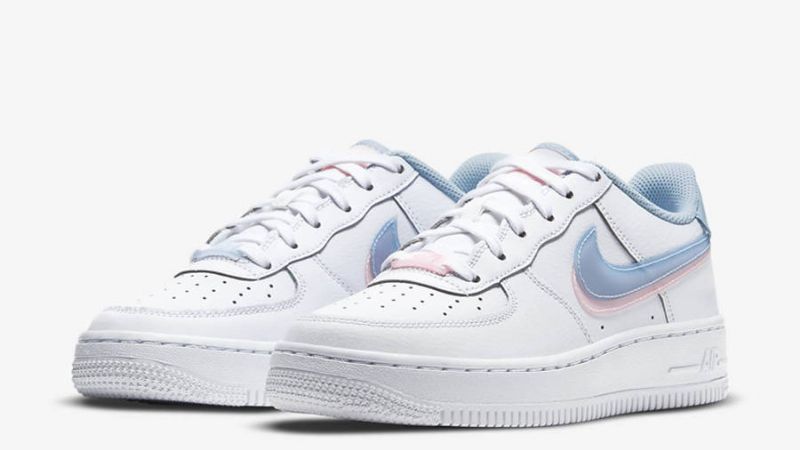 Nike Air Force 1 Lv8 Gs Férfi / Női Alkalmi Fehér / Világos Fegyverkék