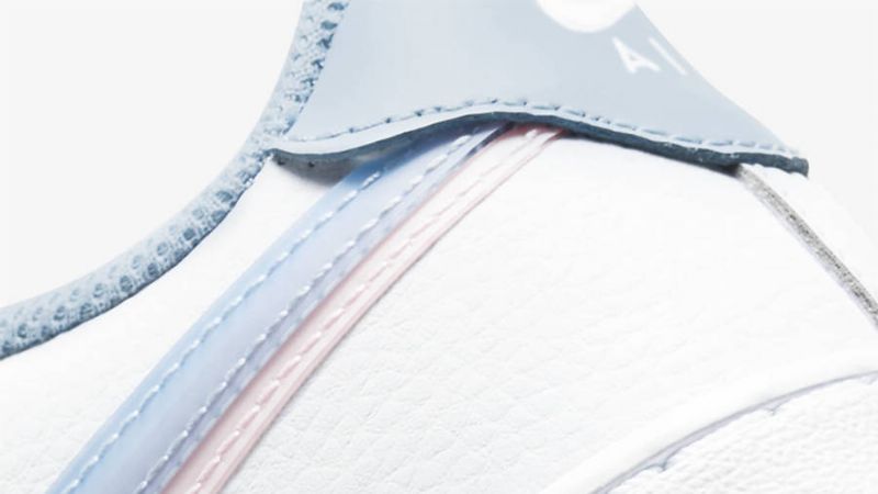 Nike Air Force 1 Lv8 Gs Férfi / Női Alkalmi Fehér / Világos Fegyverkék