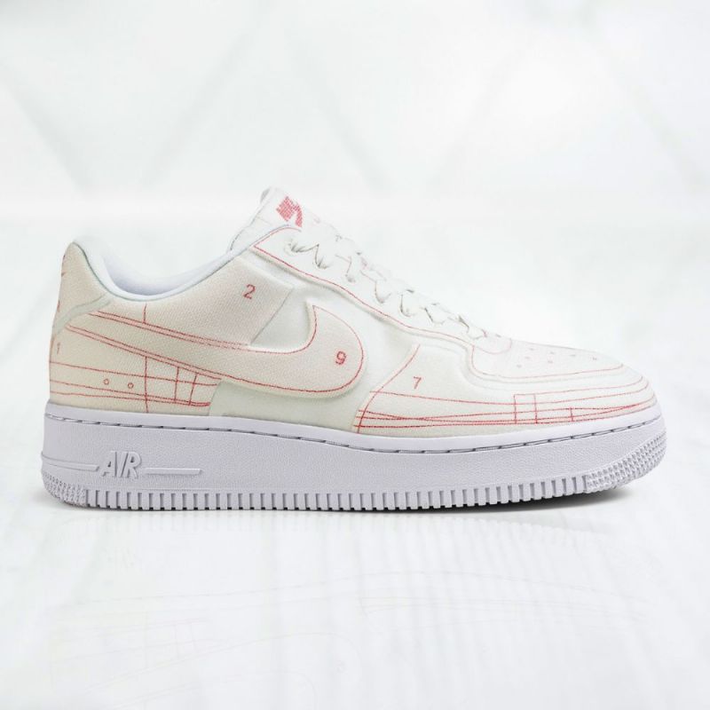 Nike Air Force 1 Lx Női Alkalmi Fehér / Summit / Egyetem Vörös